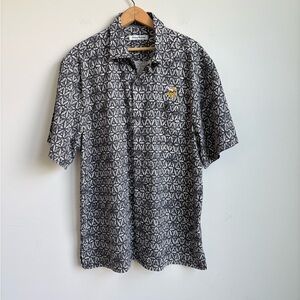Tommy Bahama Casual Button Down Shirt MN Vikings Logo LARGE